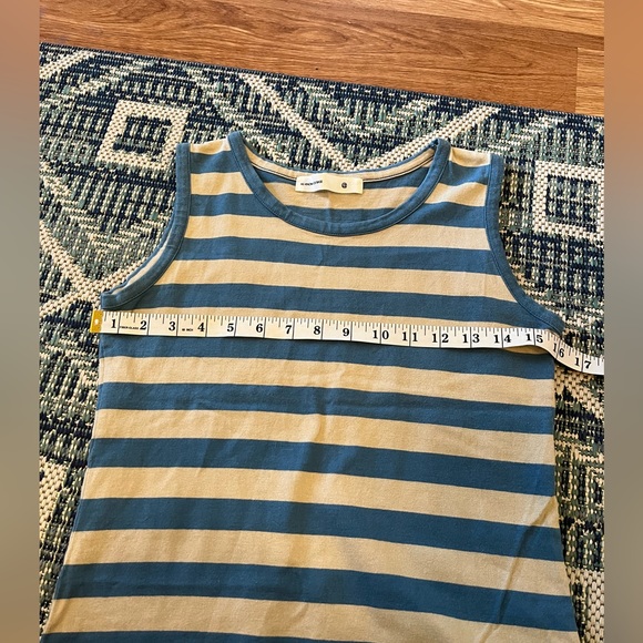 COPY - Woman’s Summer Tank Top XS Stripe Blue No Sleeve - Picture 5 of 13